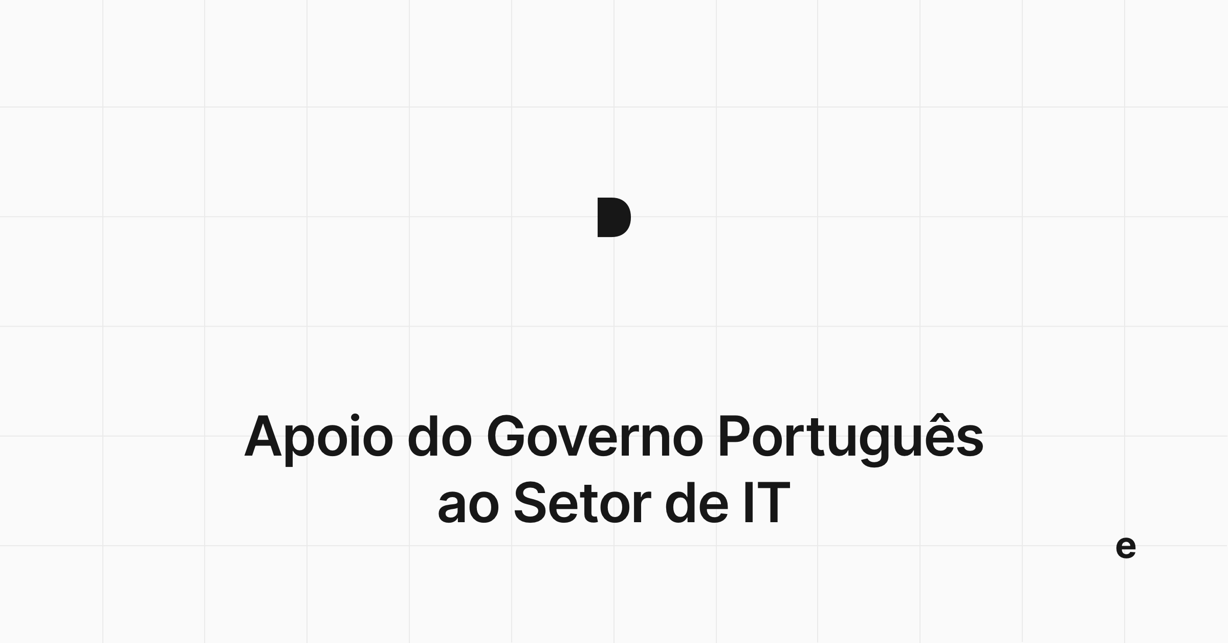 Apoio do Governo Português ao Setor de IT