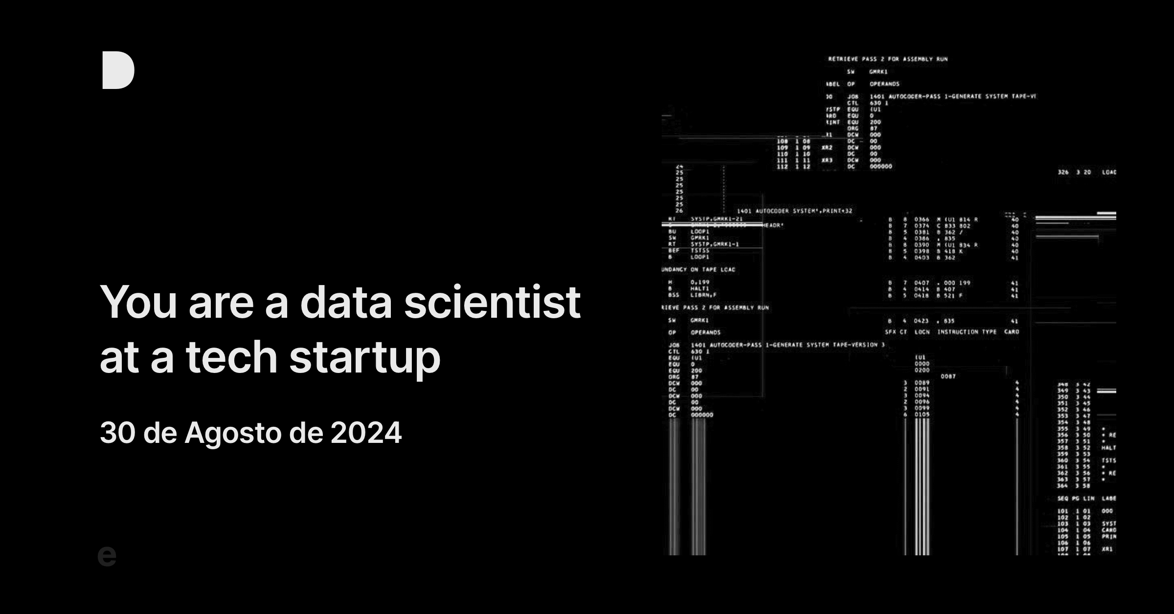 You are a data scientist at a tech startup